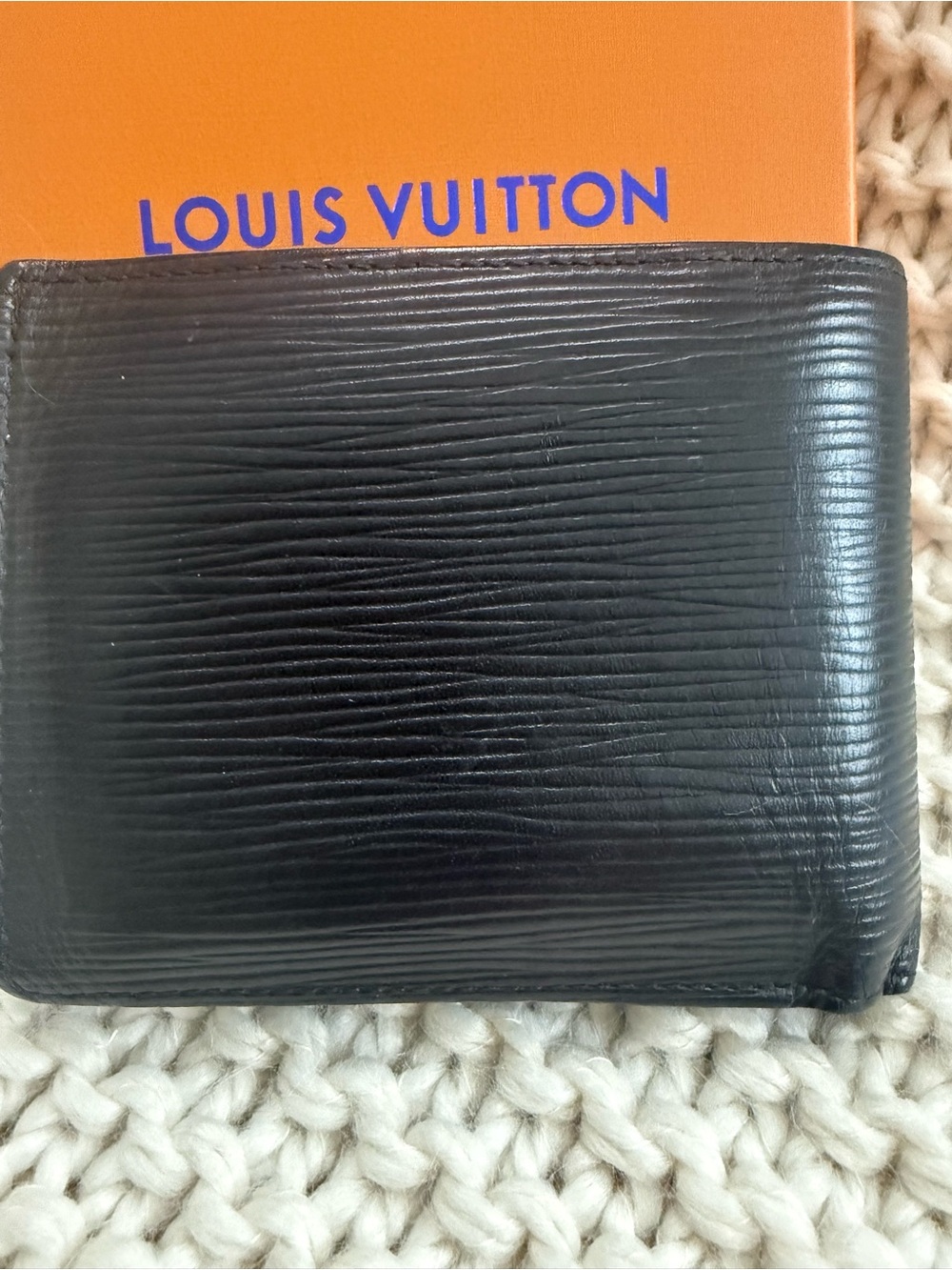 Louis Vuitton Black Epi Leather Black  Bi-Fold Wallet with Box - Picture 2 of 6